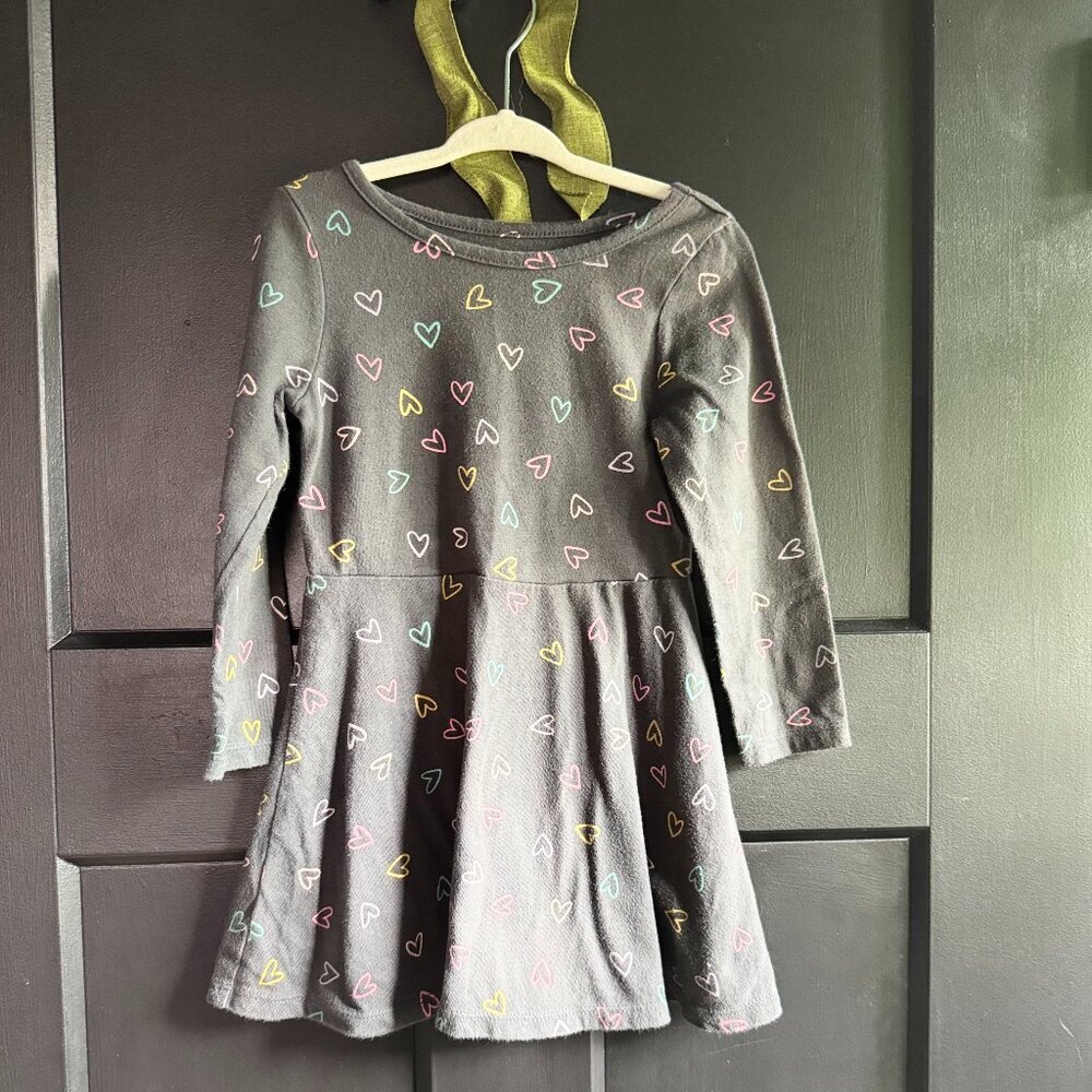Cat & Jack Girls Dark Grey Play Dress - Size 2T ⭐